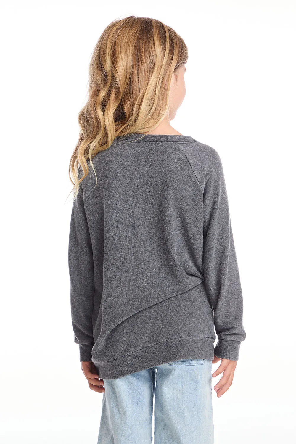 Rolling Stones Rock & Roll Logo Girls Raglan Pullover