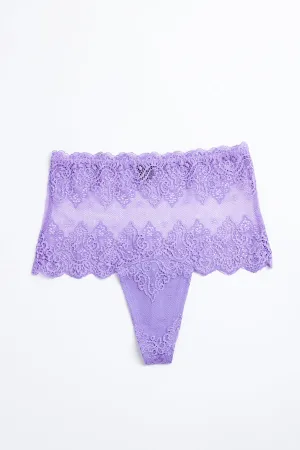 SO FINE LACE HIGH CUT THONG