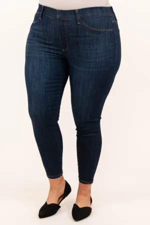 Traveling Companion Jeggings, Dark Wash