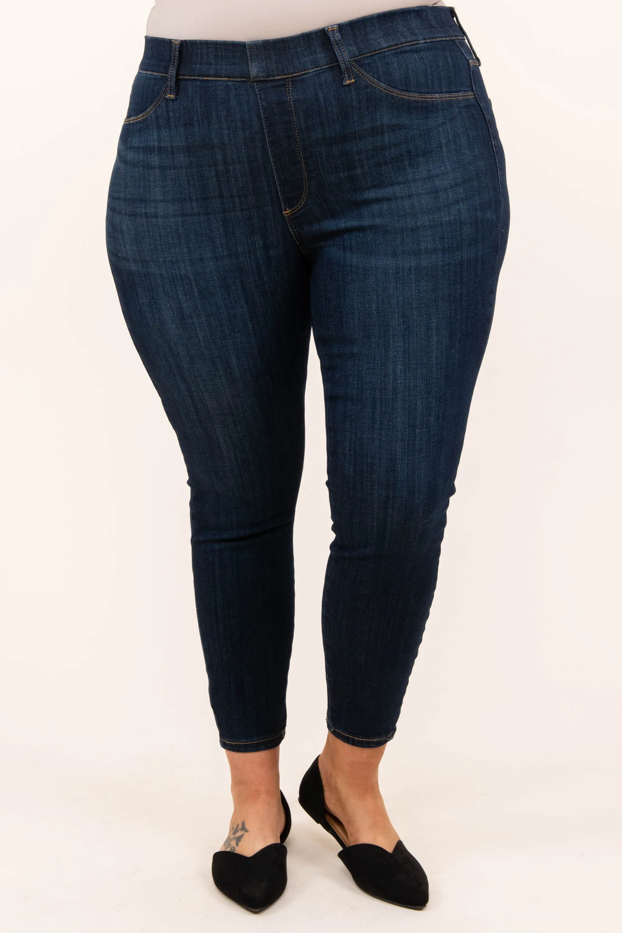 Traveling Companion Jeggings, Dark Wash