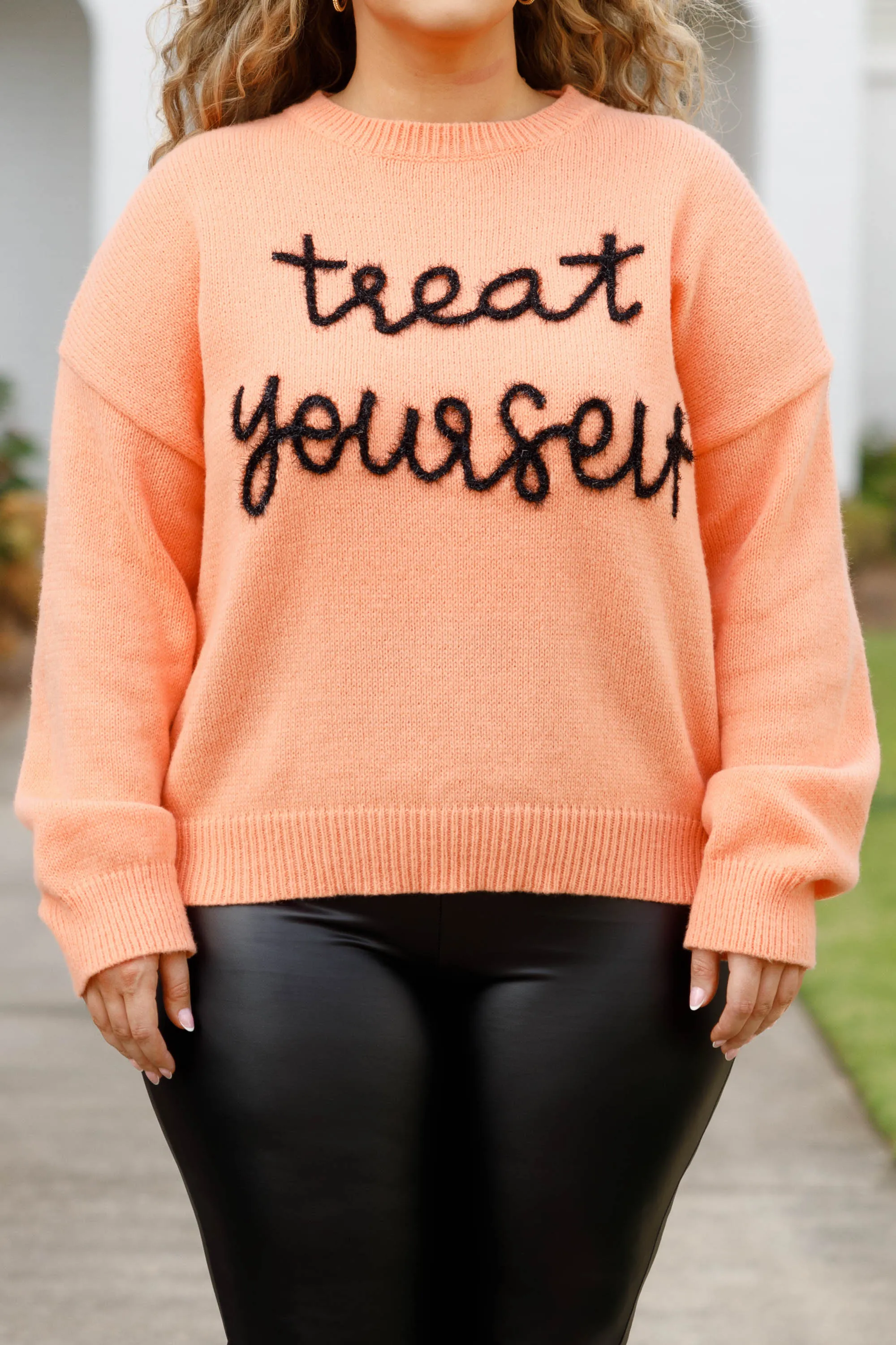 Treat Yourself To Something Special Sweater, Orange