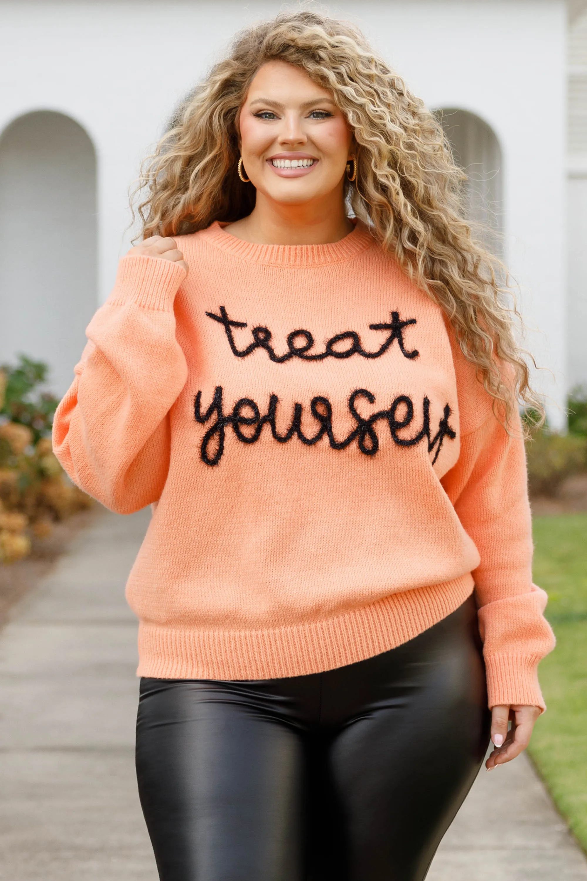 Treat Yourself To Something Special Sweater, Orange