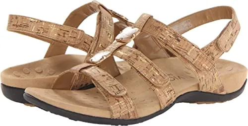 Vionic Womens Amber Sandals Gold Cork