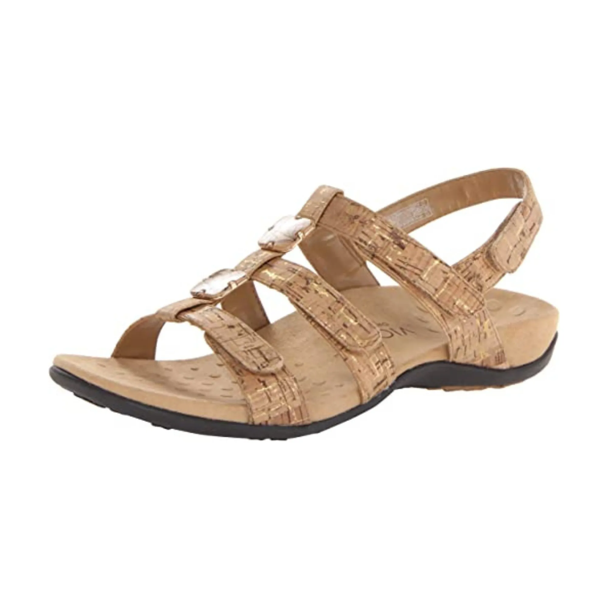 Vionic Womens Amber Sandals Gold Cork