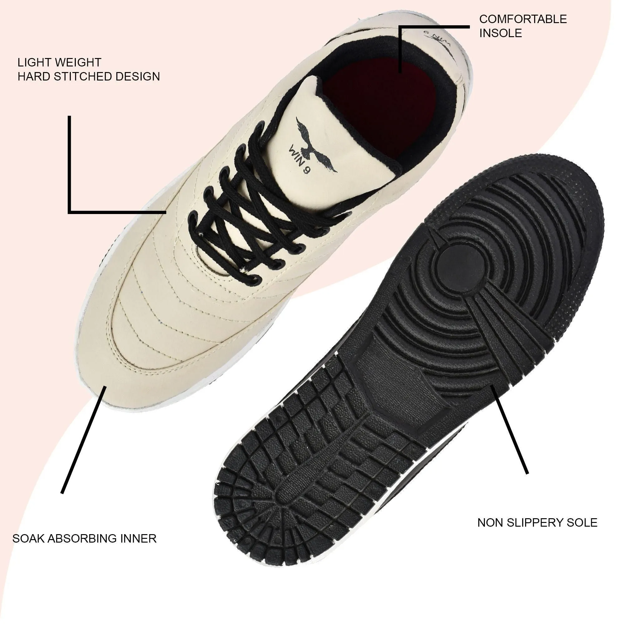 WIN9 Comfort Summer Trendy Tan Outdoor Stylish Sneakers For Men�