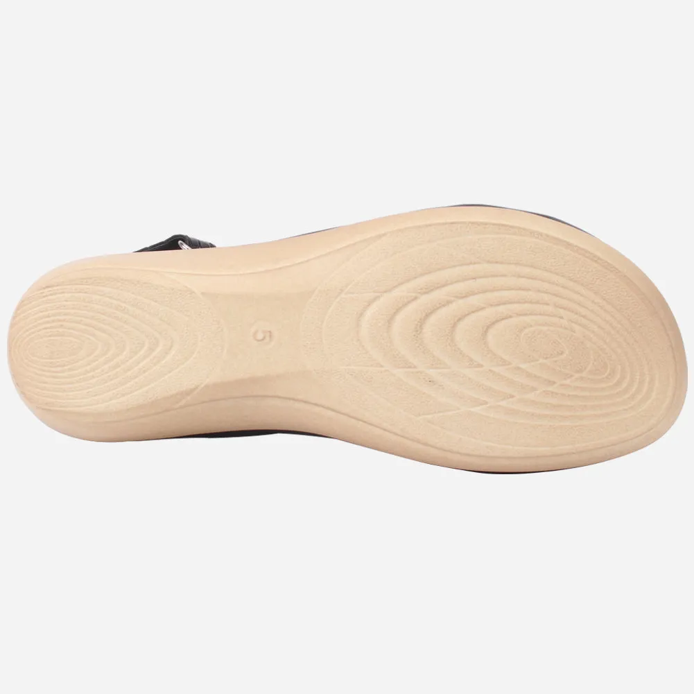 Women "ESTD" Comfort Flat Sandals