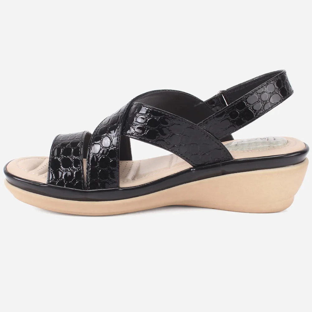 Women "ESTD" Comfort Flat Sandals