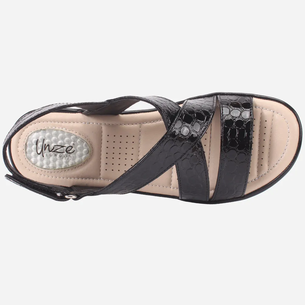 Women "ESTD" Comfort Flat Sandals