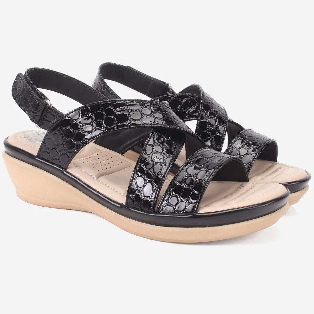 Women "ESTD" Comfort Flat Sandals