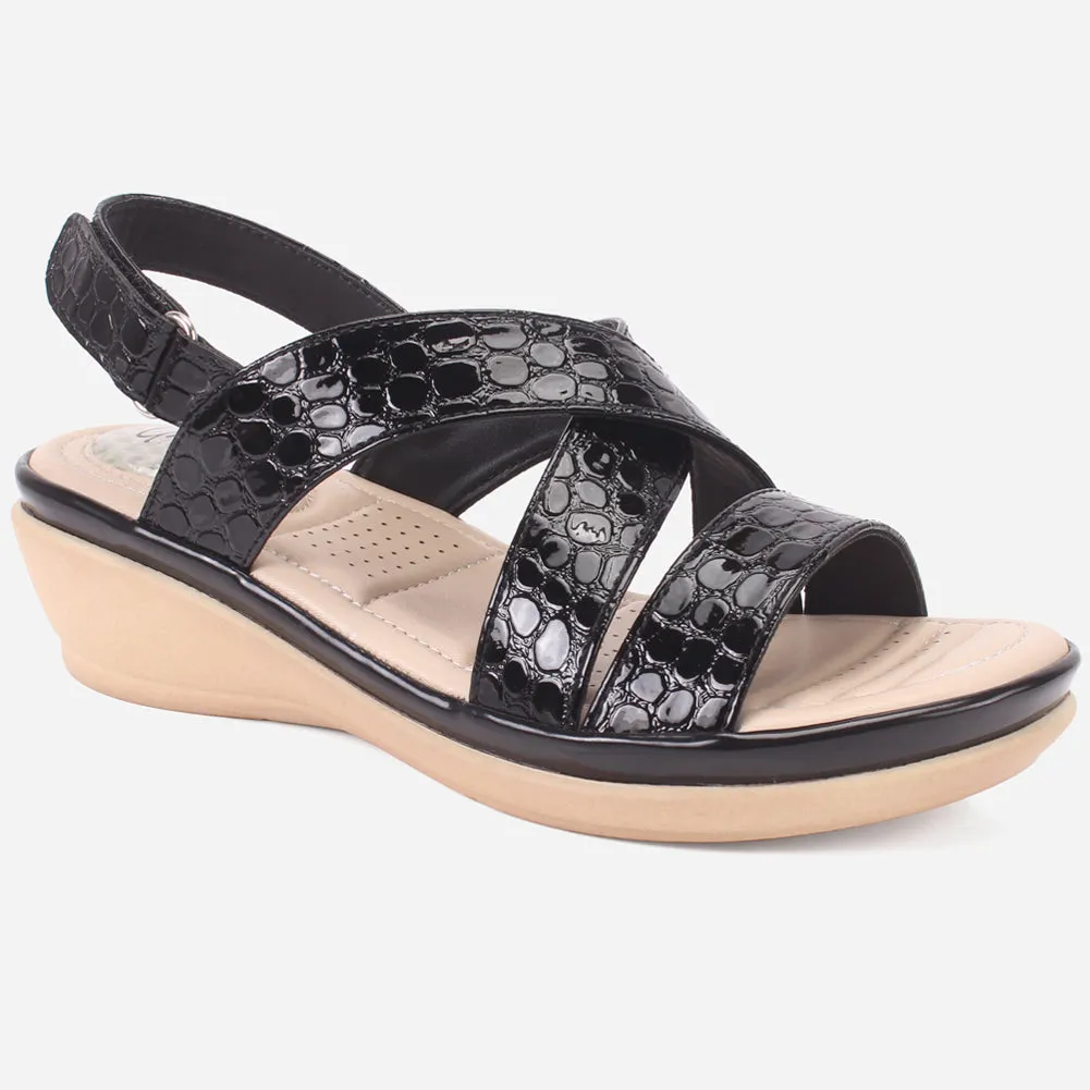 Women "ESTD" Comfort Flat Sandals