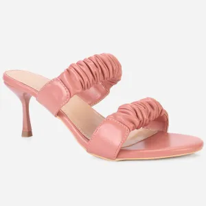 Womens "CLAUDIA" Stiletto Heeled Slip on Sandals
