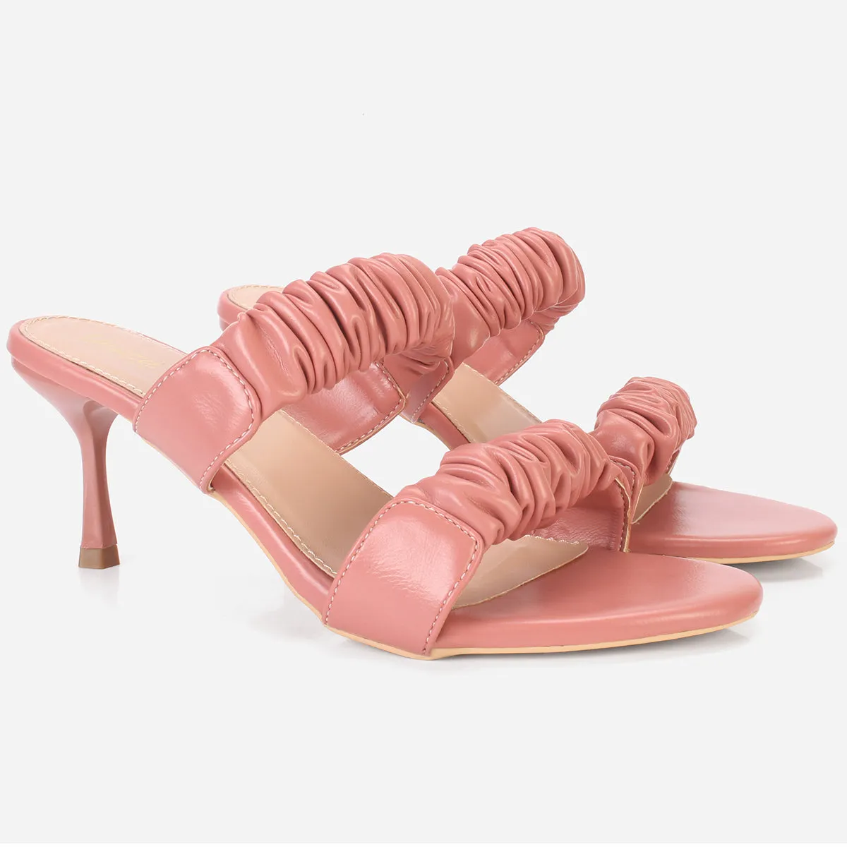 Womens "CLAUDIA" Stiletto Heeled Slip on Sandals