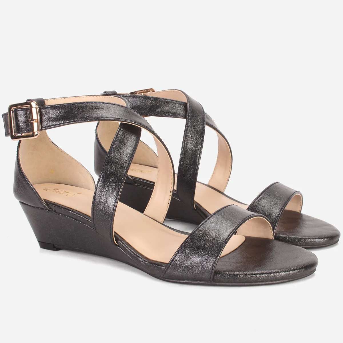 Womens "SHIETEL" Glittery Open Toe Summer Sandals