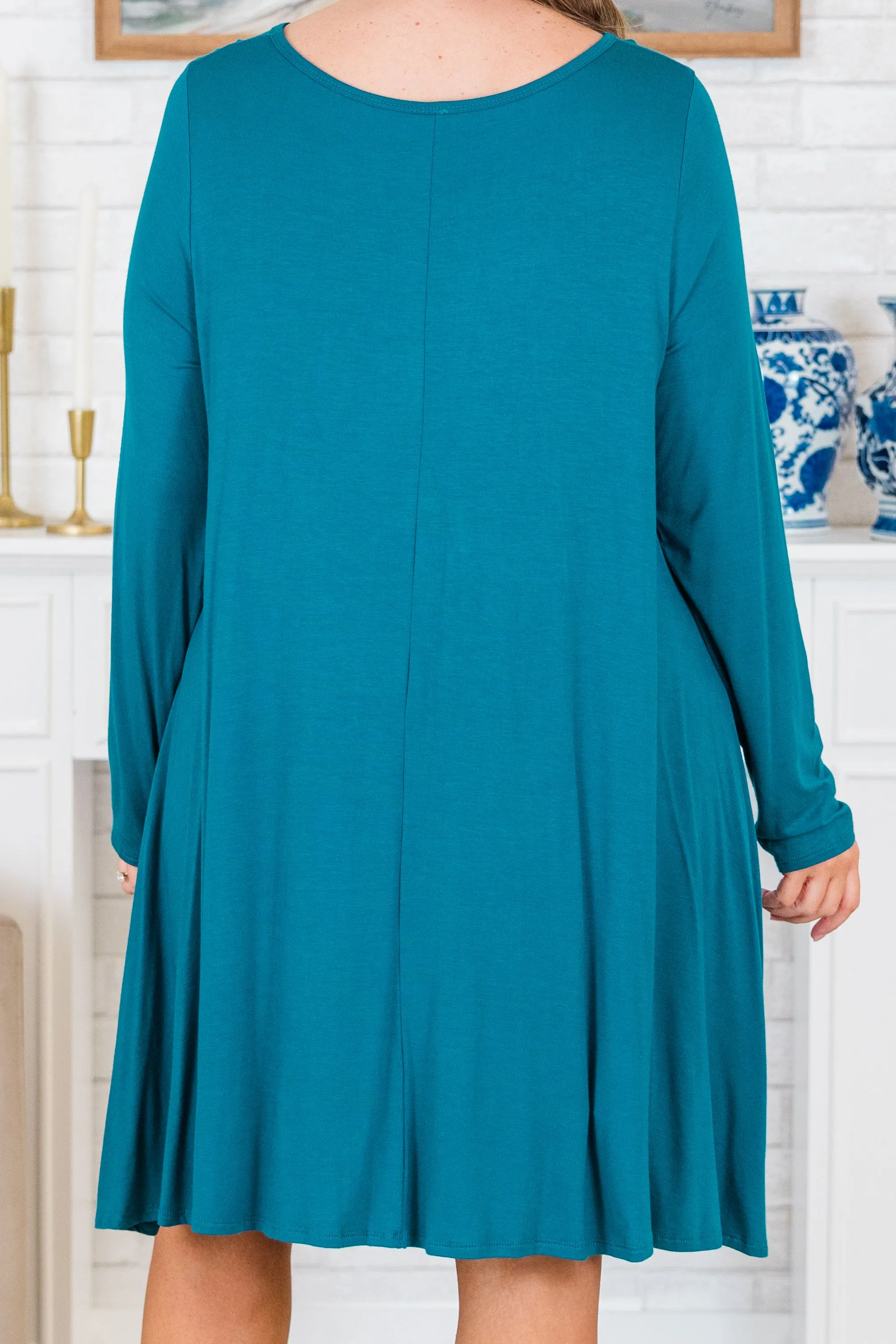 Wouldn't Be Surprised Dress, Teal